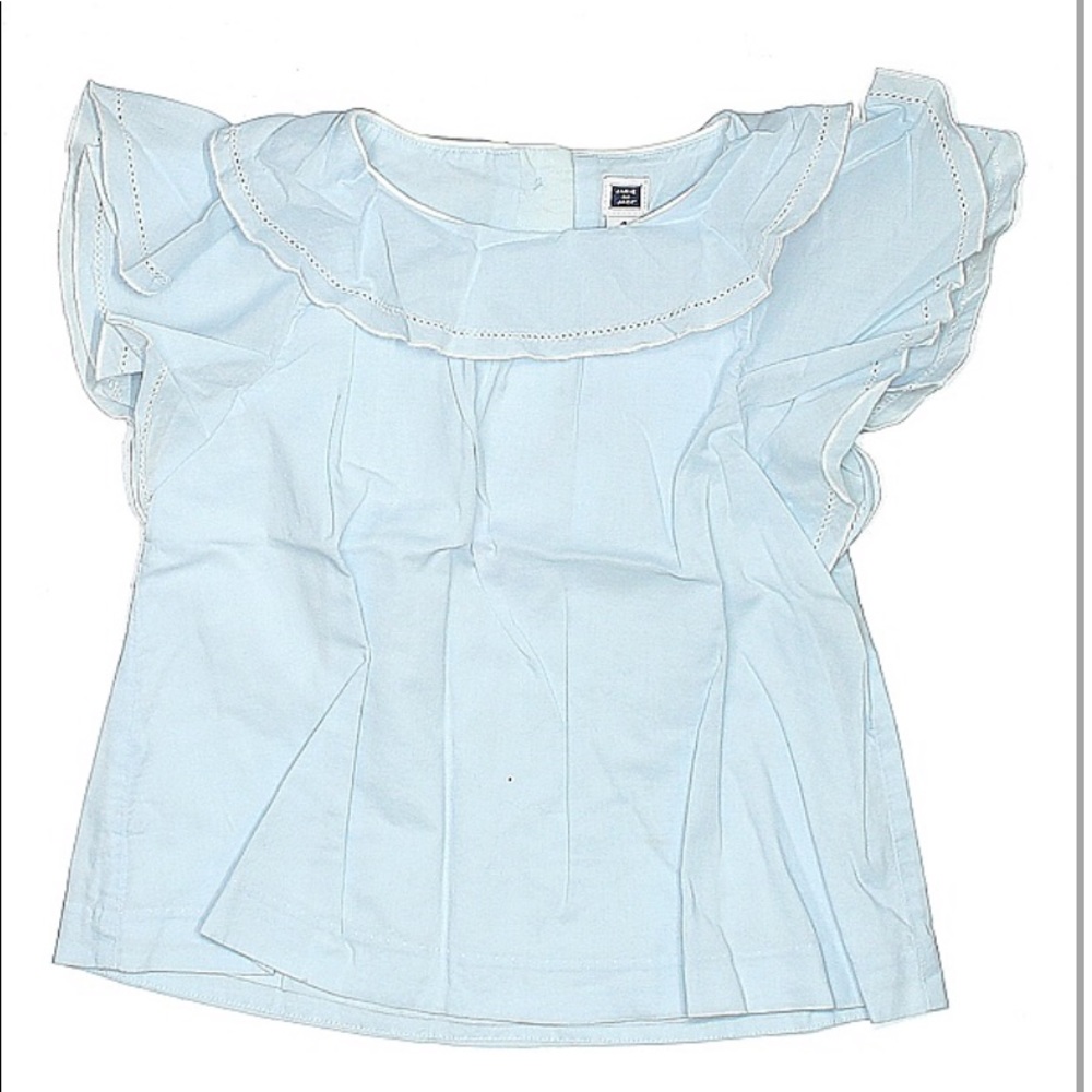 Janie and Jack Girls Blue Blouse Size 4